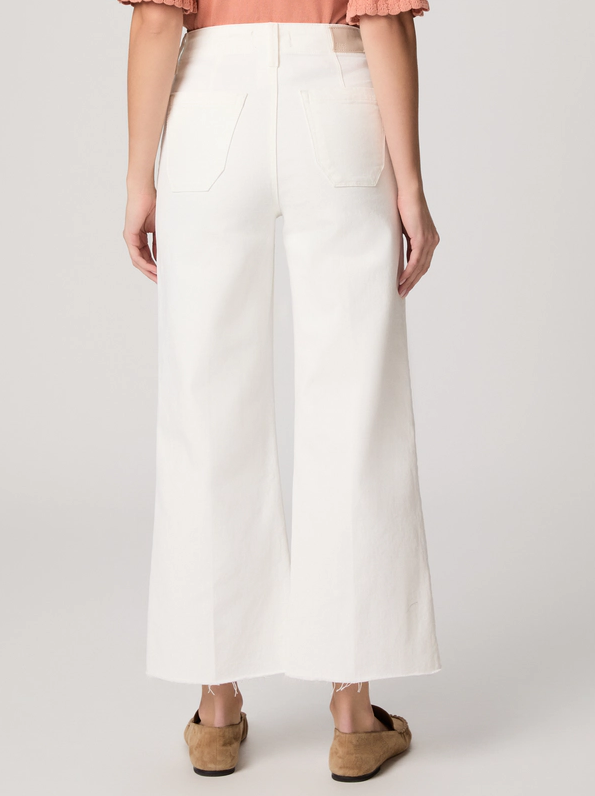 Paige Anessa Wide Leg Jean, Tonal Ecru