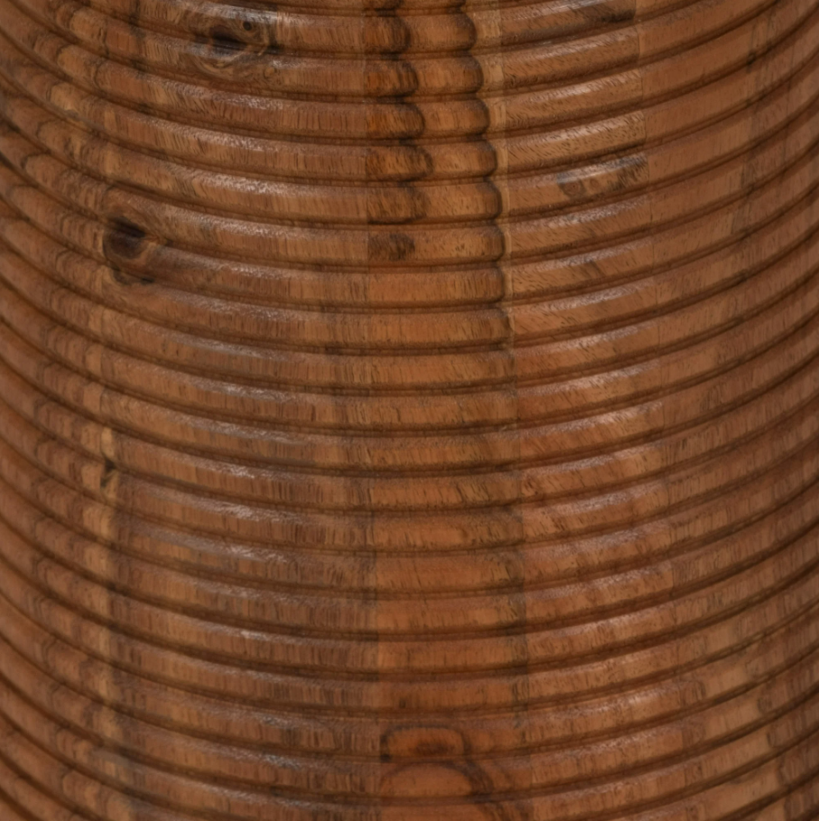 Grooved Wood Base Accent Table - 13 Hub Lane   |  Accent Tables