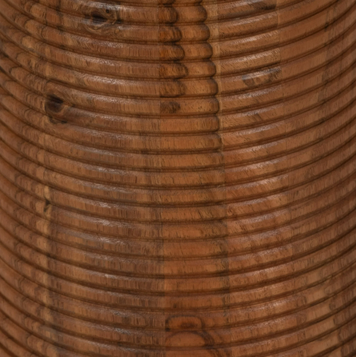 Grooved Wood Base Accent Table - 13 Hub Lane   |  Accent Tables