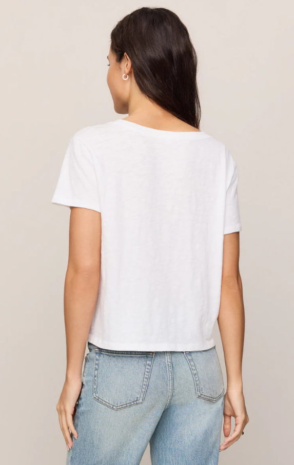 Nomad V Neck Tee, White