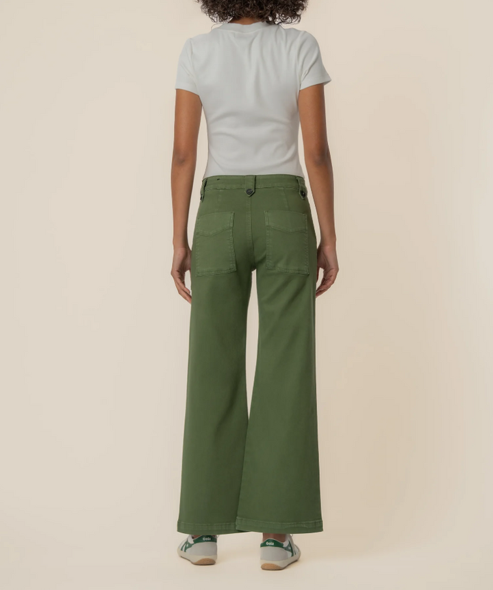 Kut From the Kloth Meg High Rise Wide Leg, Dill - 13 Hub Lane   |  Cropped Wide Leg Pants