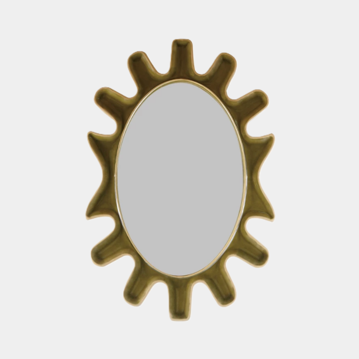 Abstract Sunburst Wall Mirror - 13 Hub Lane   |  Oval Mirrors