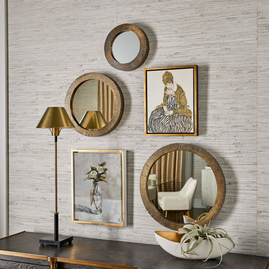 Edith w/ Striped Dress, Sitting, 1915 Framed Canvas - 13 Hub Lane   |  Small Wall Art