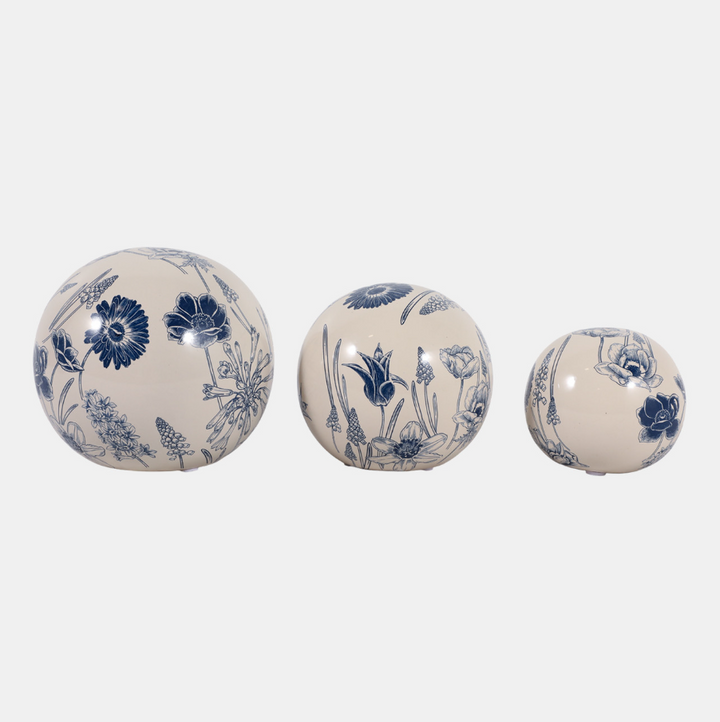 Floral Orb, Blue & Ivory - 13 Hub Lane   |  