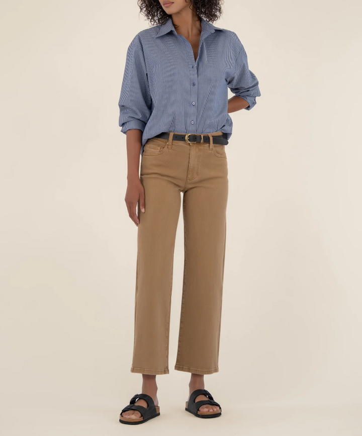 Kut From the Kloth Charlotte High Rise Wide Leg, Caramel - 13 Hub Lane   |  Wide Leg Pants