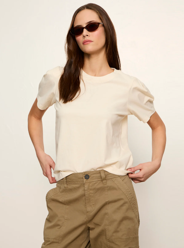 Pleated Tee, Collagen - 13 Hub Lane   |  Puff Sleeve Tees
