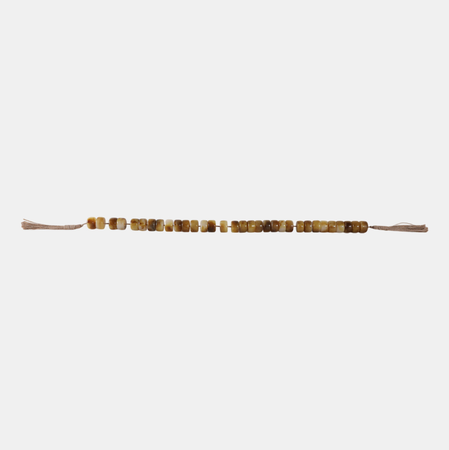 Brown Resin Cylinder Beaded Garland - 13 Hub Lane   |  Decorative Beads