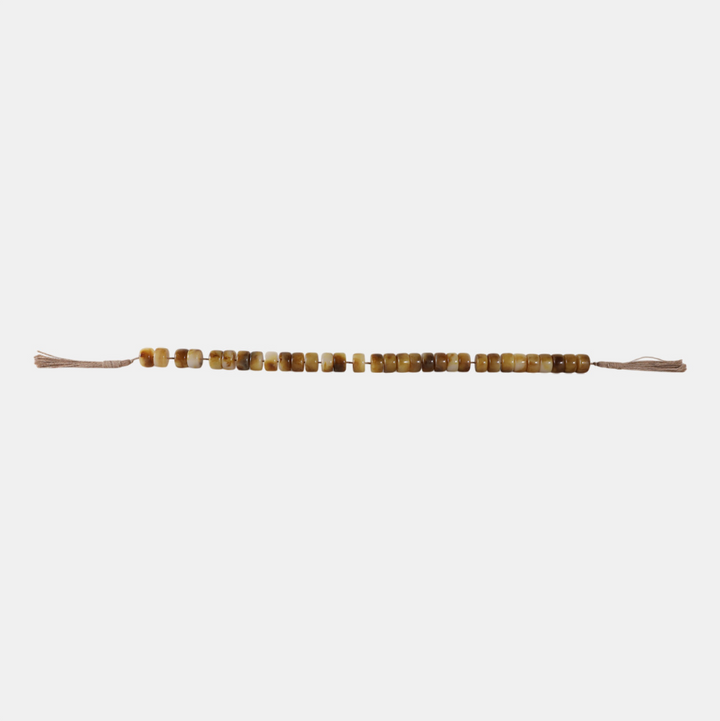Brown Resin Cylinder Beaded Garland - 13 Hub Lane   |  Decorative Beads