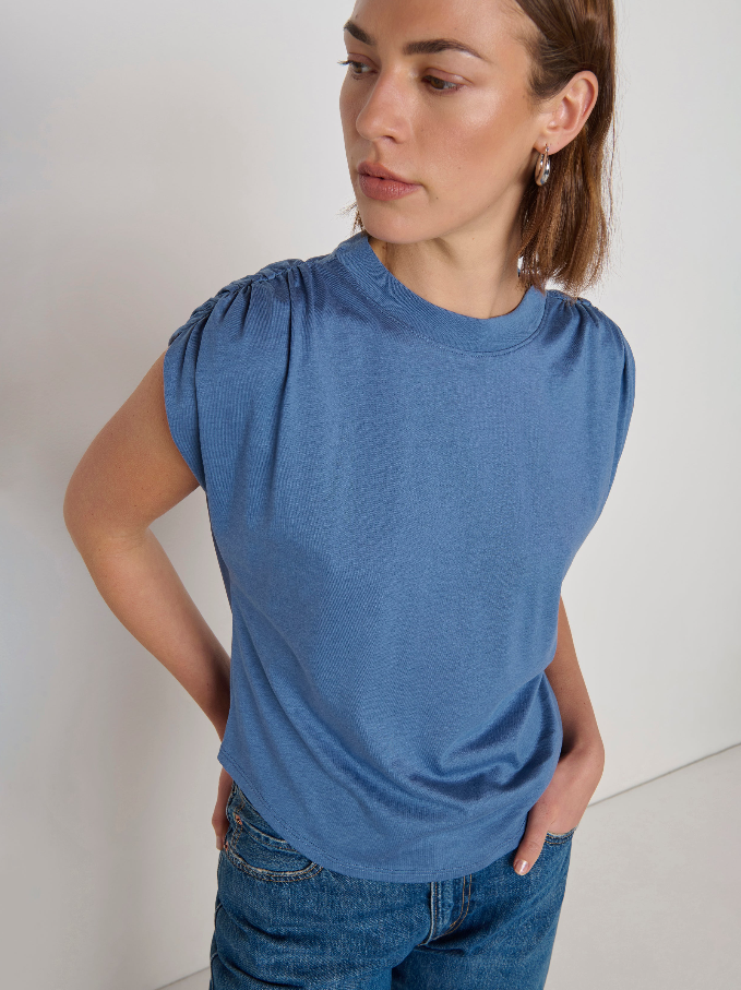 Frankie Luxe Muscle Tee, Bella Blue