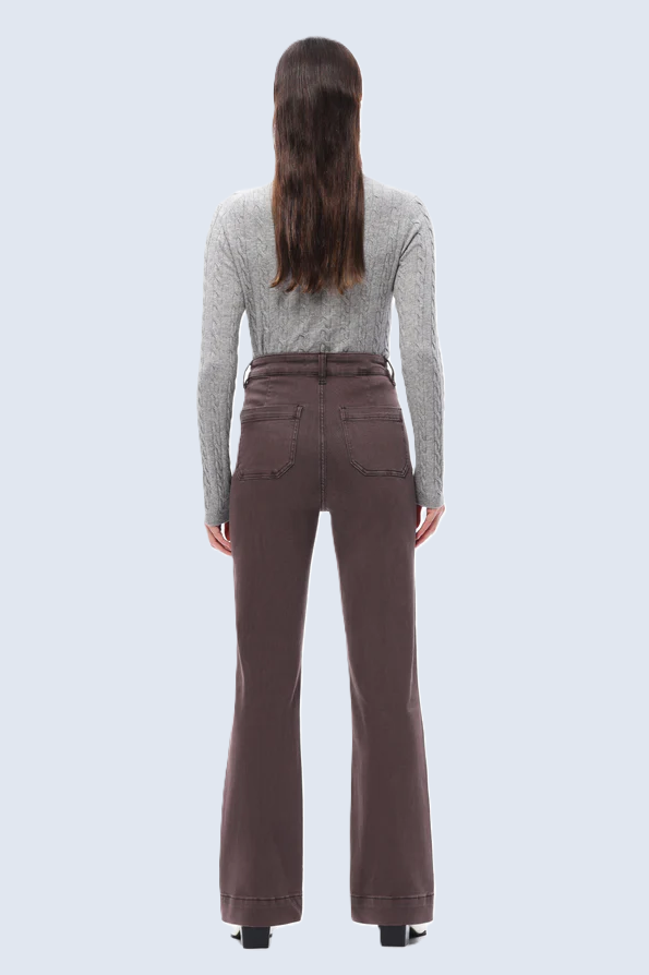 Super High Rise Bootcut Pants, Chocolate - 13 Hub Lane   |  Bootcut Pants