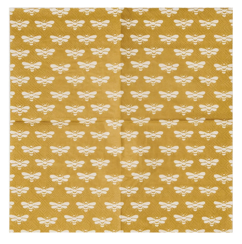 Bee Pattern Cocktail Napkins