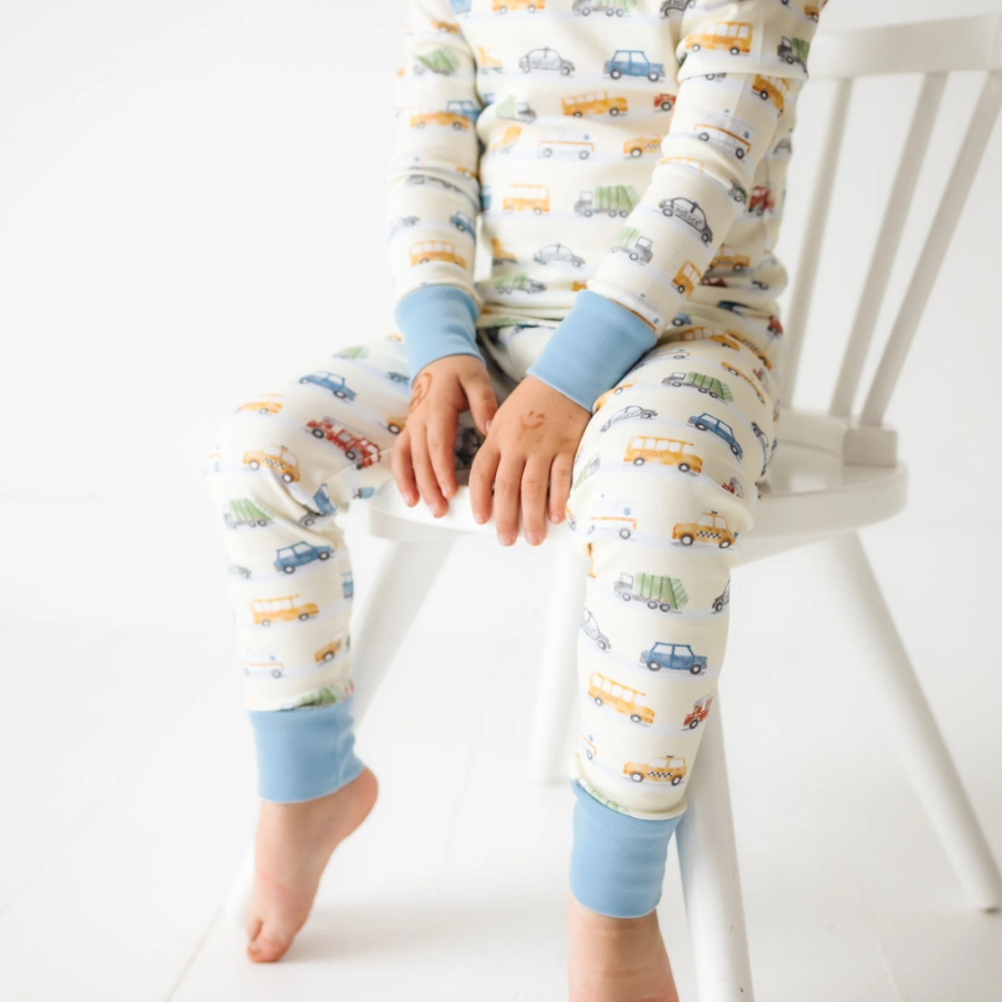 On the Go! Long Pajamas - Sky