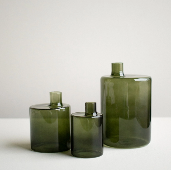 Pipe Vase, Green - 13 Hub Lane   |  Glass Vases