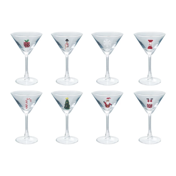 4oz. Holiday Figure Martini Glass - 13 Hub Lane   |  