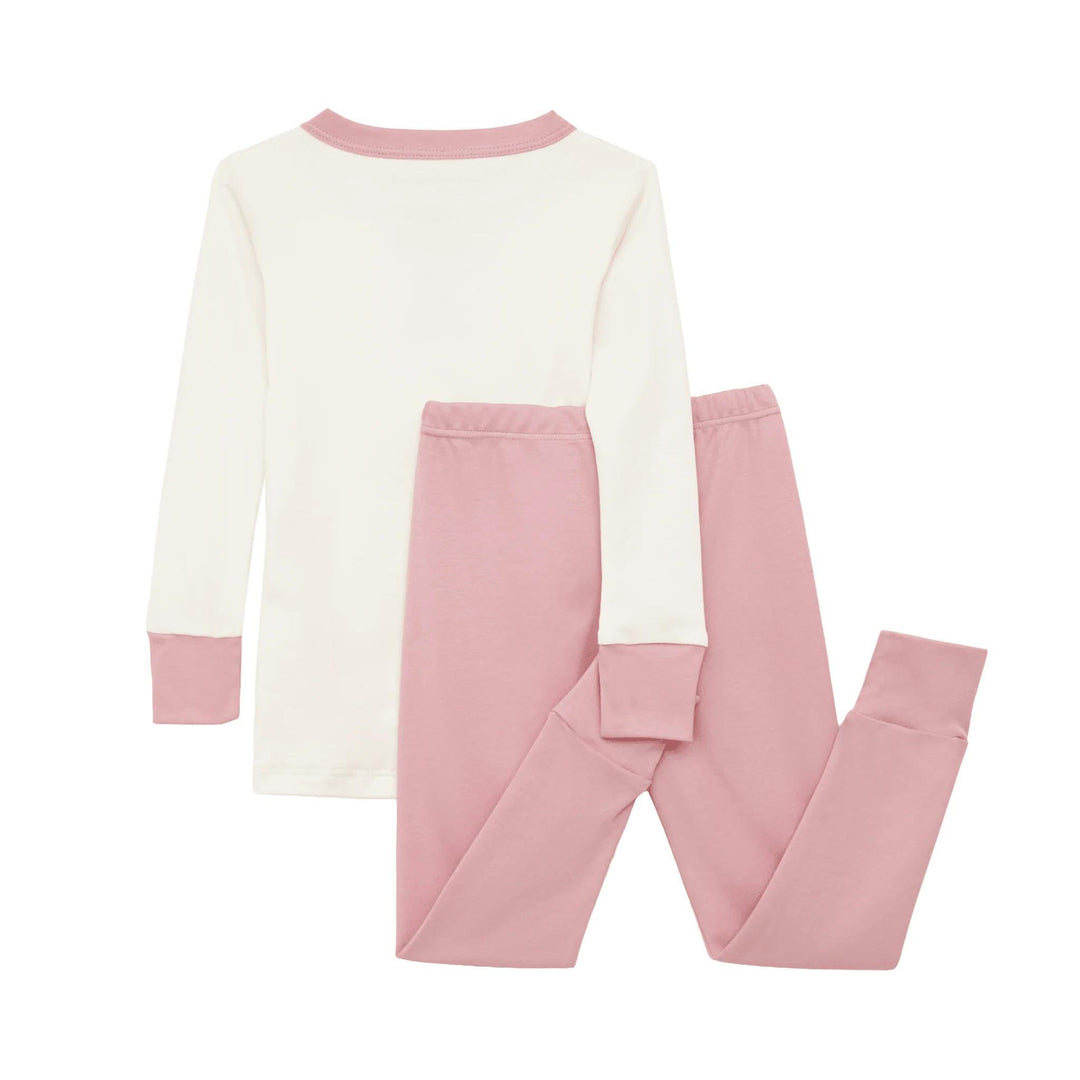 Bear Hugs Long Pajamas, Dusty Rose