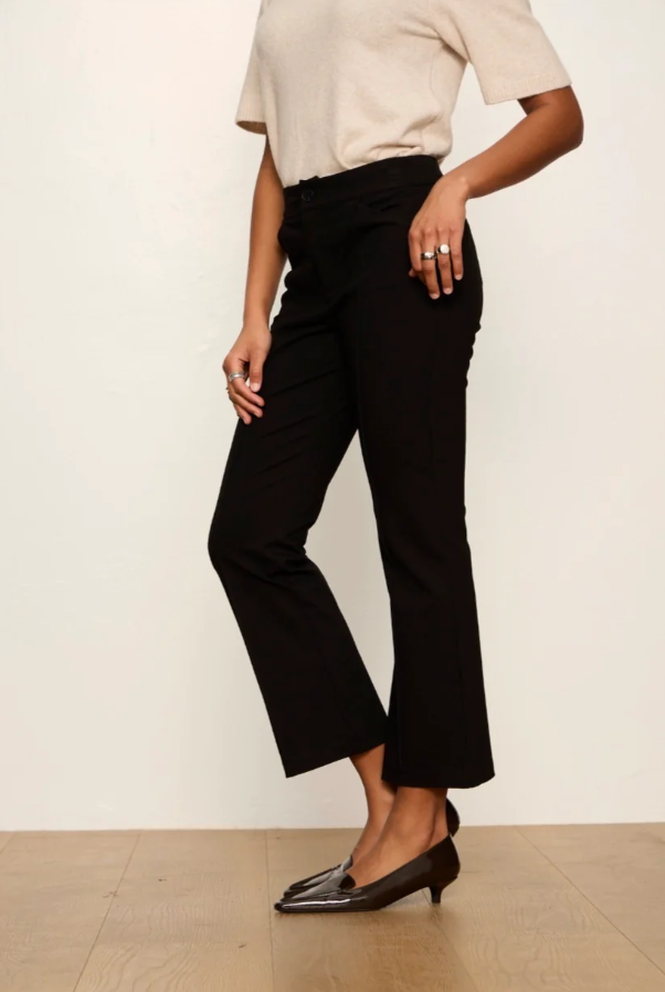 Mainline Ponte Flare Pants, Black