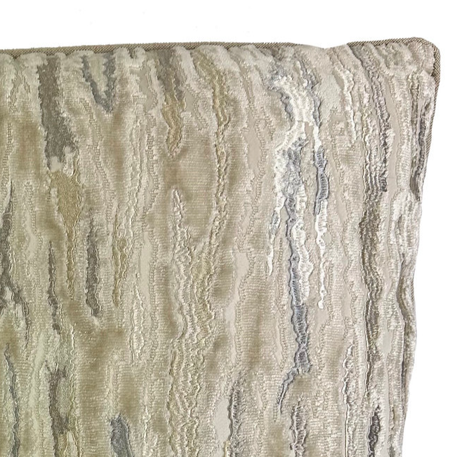 Velvet Waves Cream Pillow