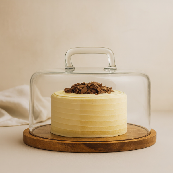 Round Cake Plate w/ Glass Dome - 13 Hub Lane   |  