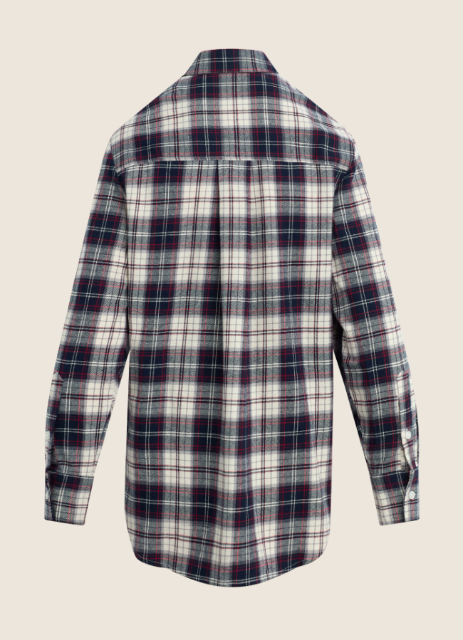The Boyfriend Shirt, Midnight Cream Plaid