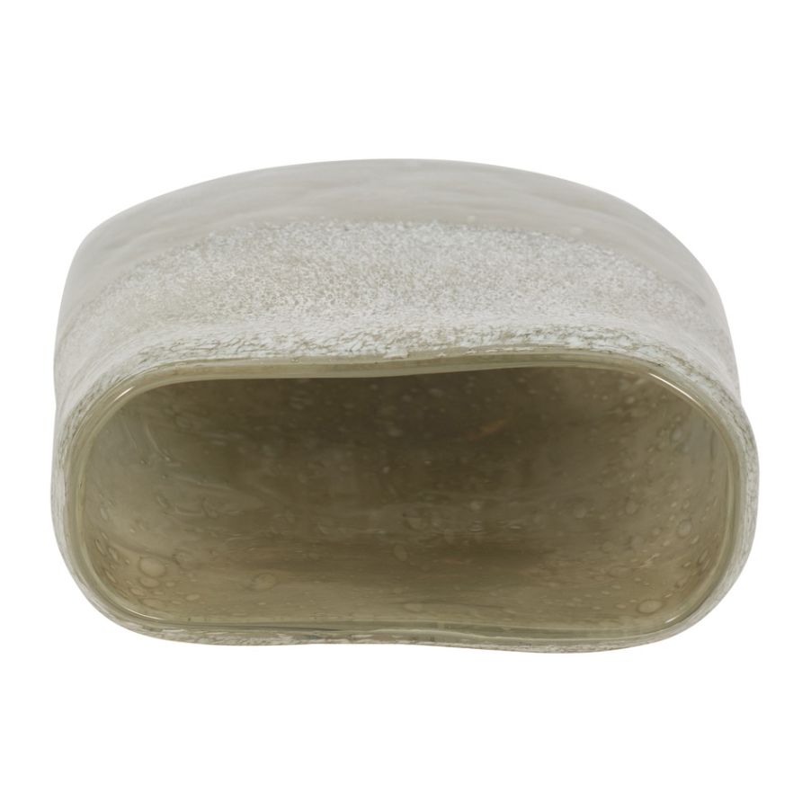 Mia Medium Green Glass Vase - Thumbnail 4