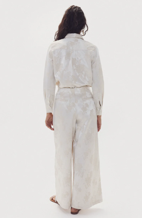 San Marino Brocade Shirt, Ivory Garden - 13 Hub Lane   |  Button-Ups