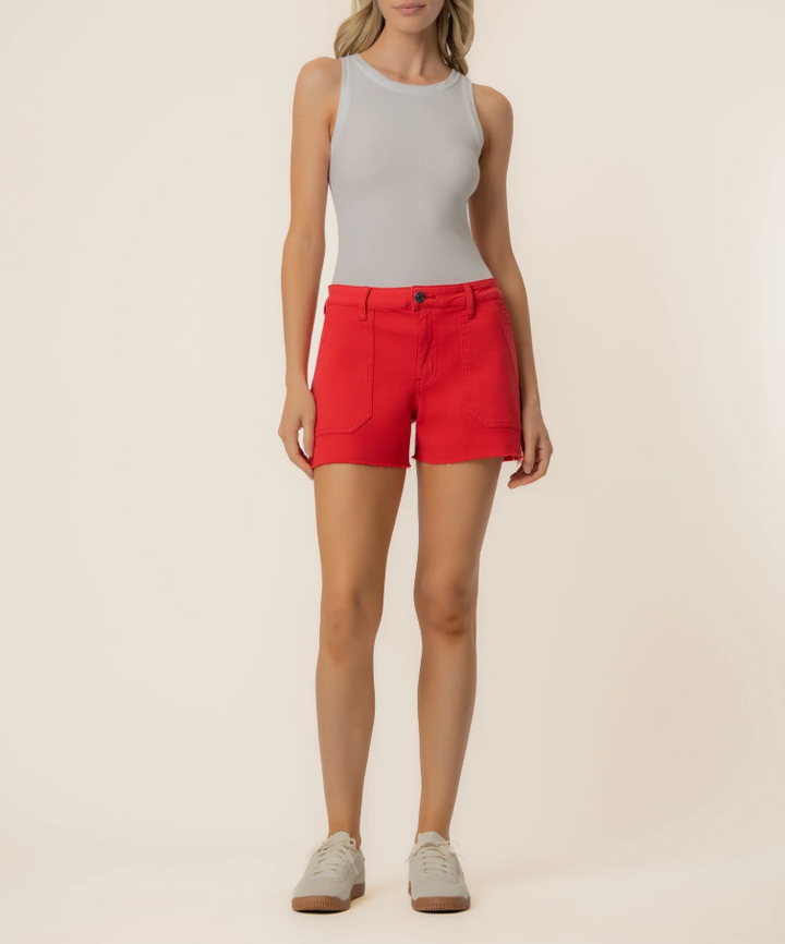 Kut From the Kloth Jane High Rise Shorts, Tomato