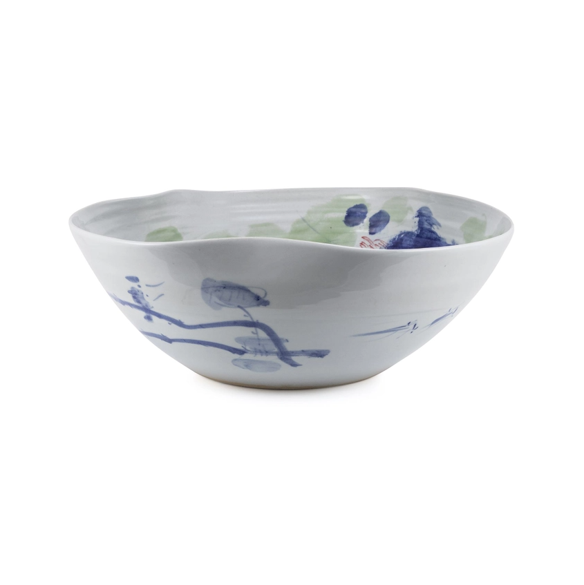 Swirl Bowl Blue Water Village - Thumbnail 2