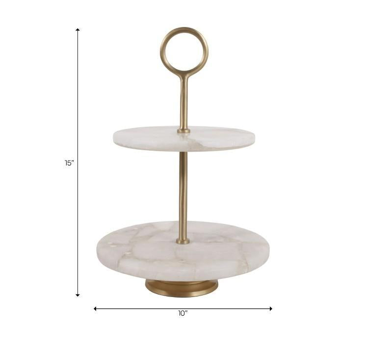 Sylvania 2-Tier Marble Stand