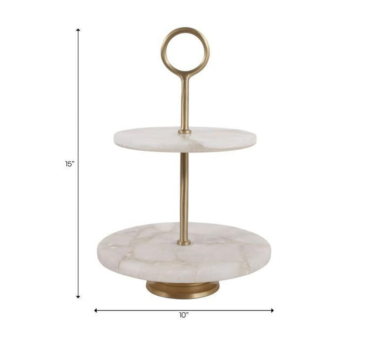 Sylvania 2-Tier Marble Stand