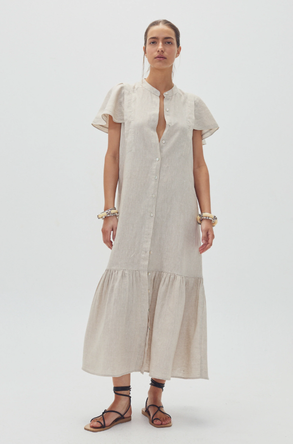 Willow Linen Dress, Natural - 13 Hub Lane   |  