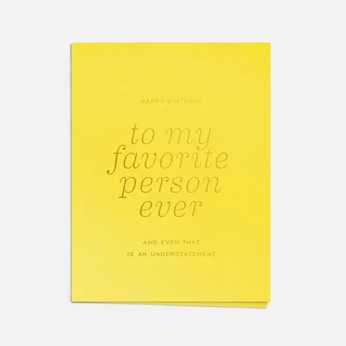 Favorite Person Birthday - 13 Hub Lane   |  Birthday Cards