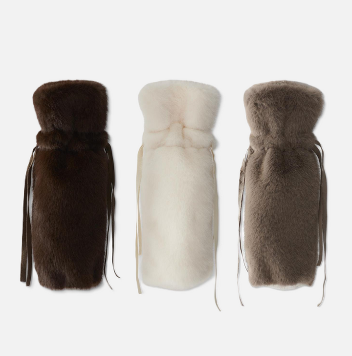 Faux Fur Wine Bag