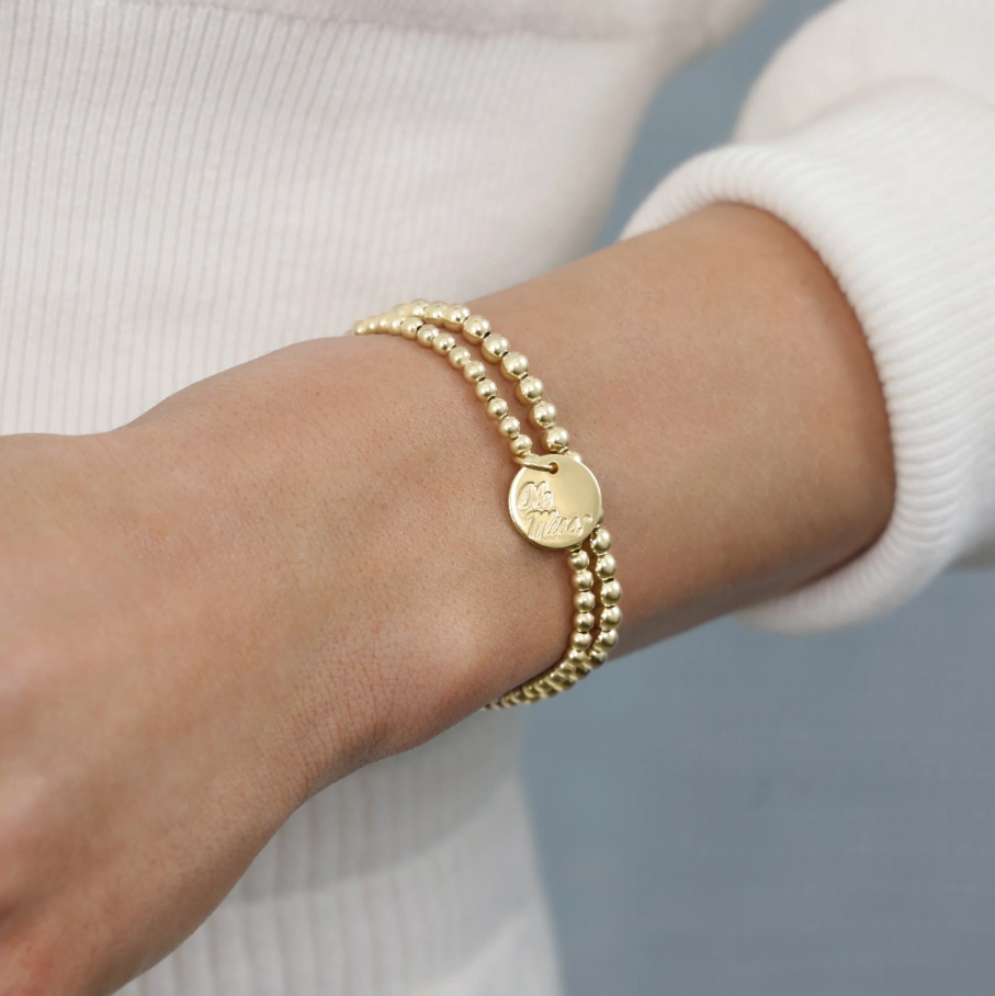 enewton ecollegiate classic gold 3mm bracelet - ole miss disc