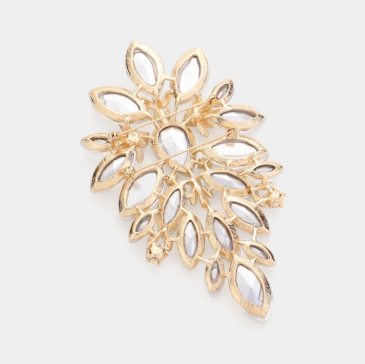 Marquise Stone Cluster Brooch