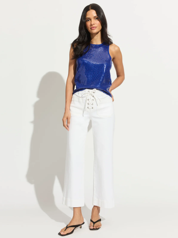 Lace Up Mariner Pants, Chalk