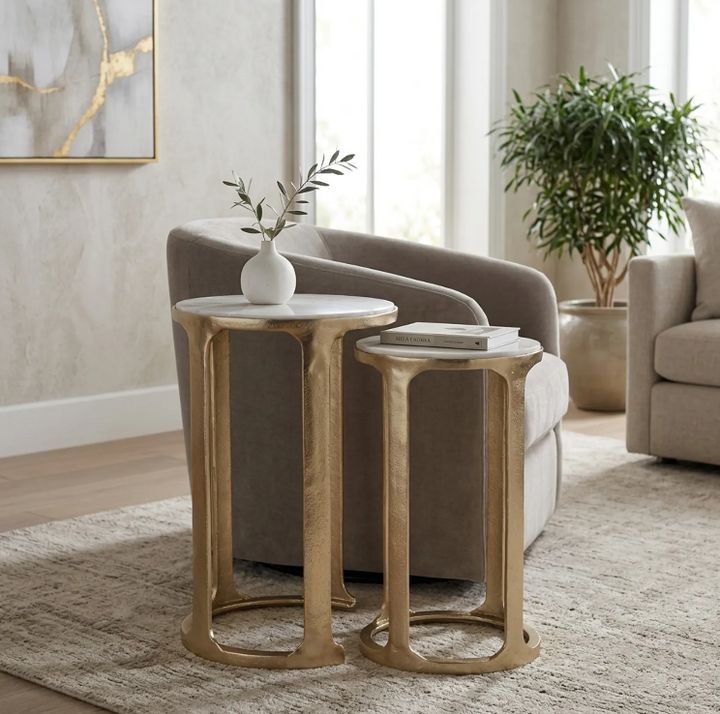 Surrey Selenite Top Accent Tables