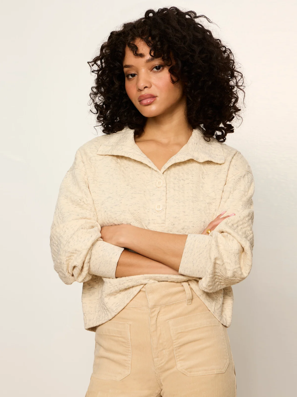 Halley Relaxed Popover, Heather Bone