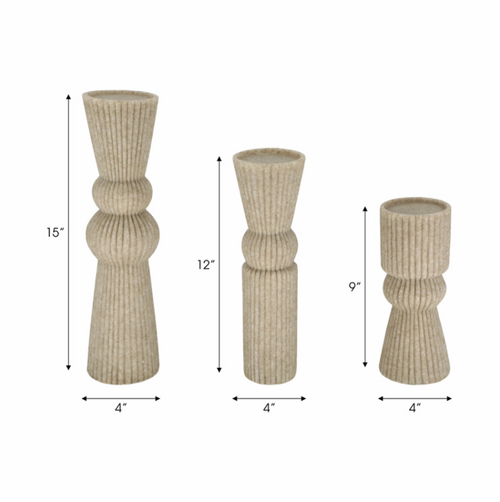 Flowood Brown Quartz Candle Holder