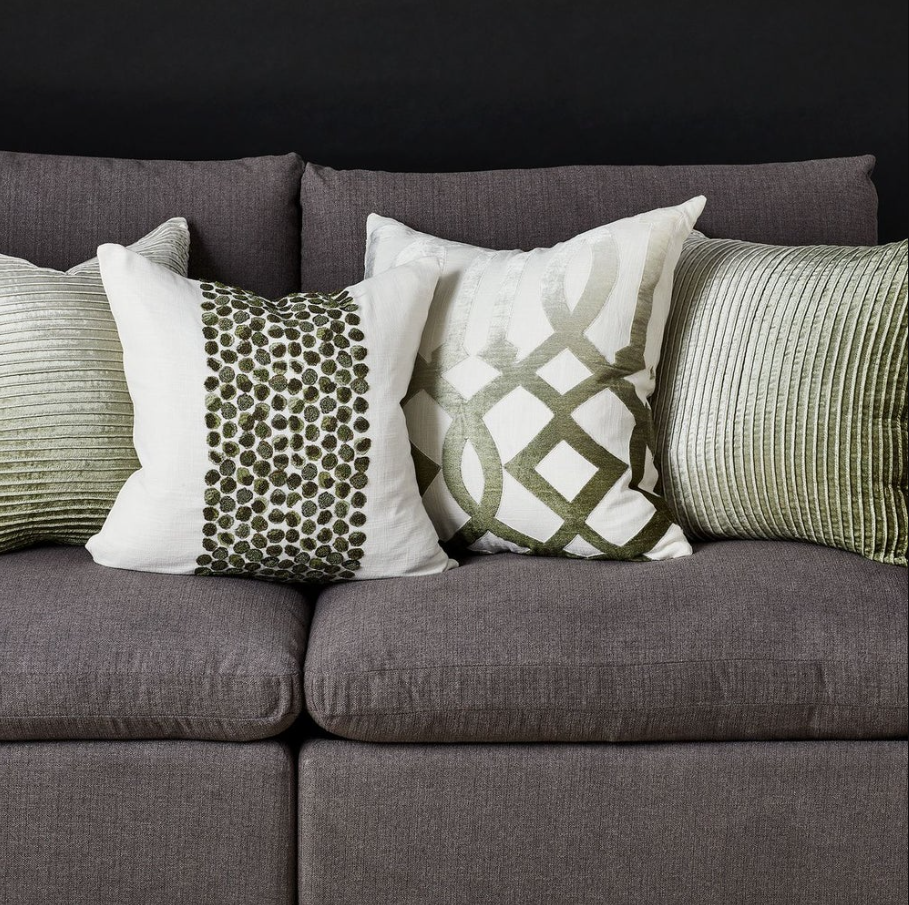 Fig Leaf Pillow - 13 Hub Lane   |  Embroidered Pillows