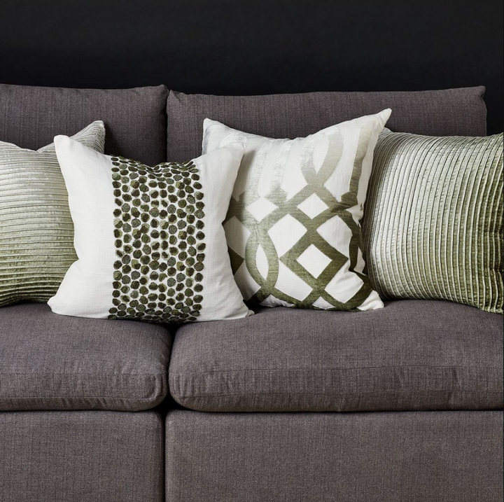 Fig Leaf Pillow - 13 Hub Lane   |  Embroidered Pillows