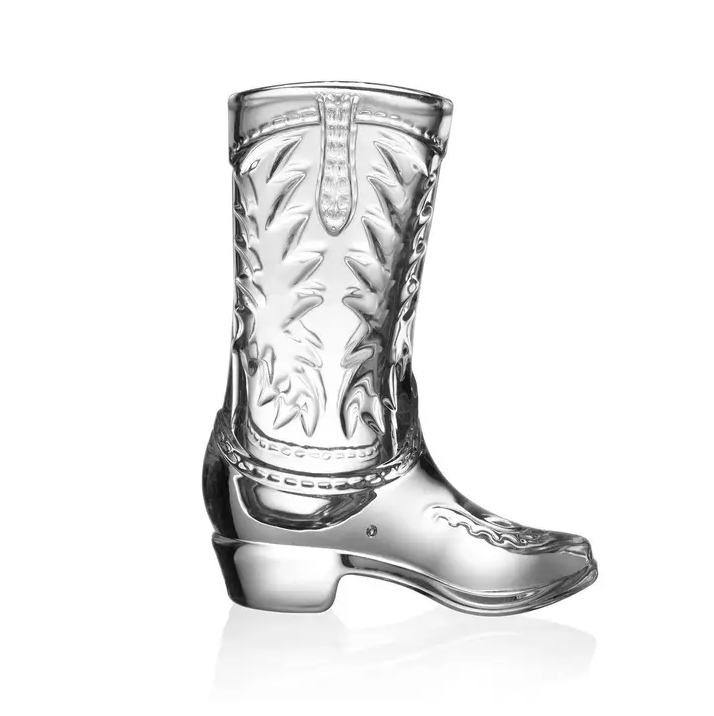 Whiskey & Rye Cowboy Boot Shot Glass - 13 Hub Lane   |  Shot Glasses