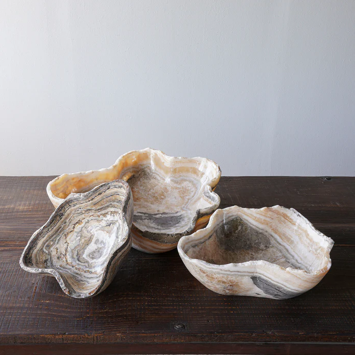 Onyx Bowl Freeform, Black Lapiz - 13 Hub Lane   |  Marble Bowls