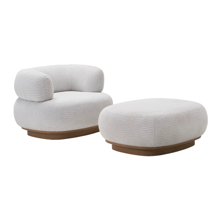 Upholstered Round Ottoman - 13 Hub Lane   |  