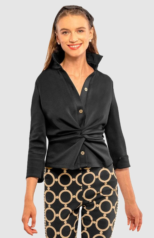 Twist & Shout Top, Solid Black