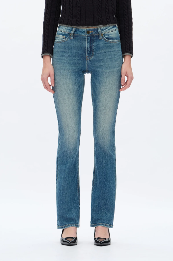 Mid Rise Bootcut Jeans, Retro Medium Blue