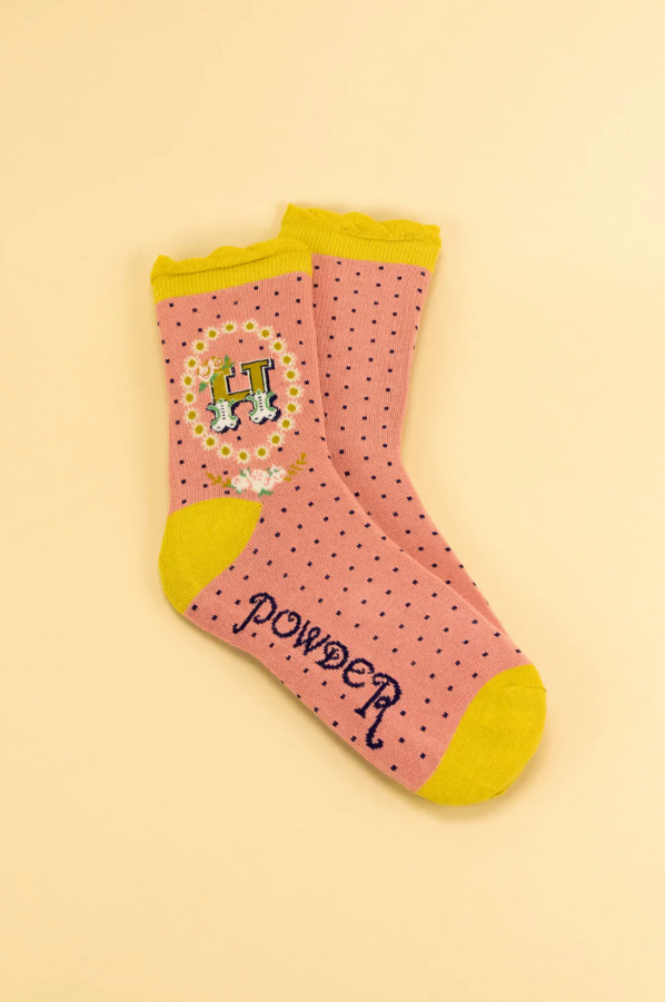 'H' Alphabet Socks