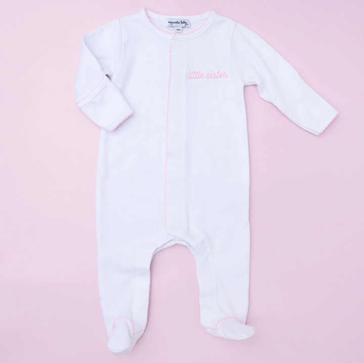 Little Sister Embroidered Footie - 13 Hub Lane   |  