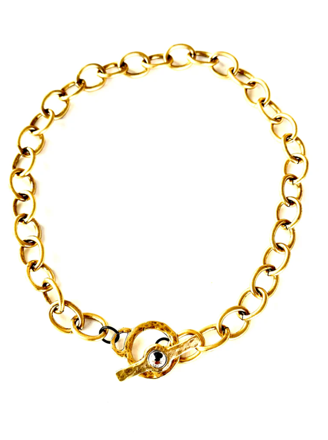 CV Designs CZ Toggle Links Necklace