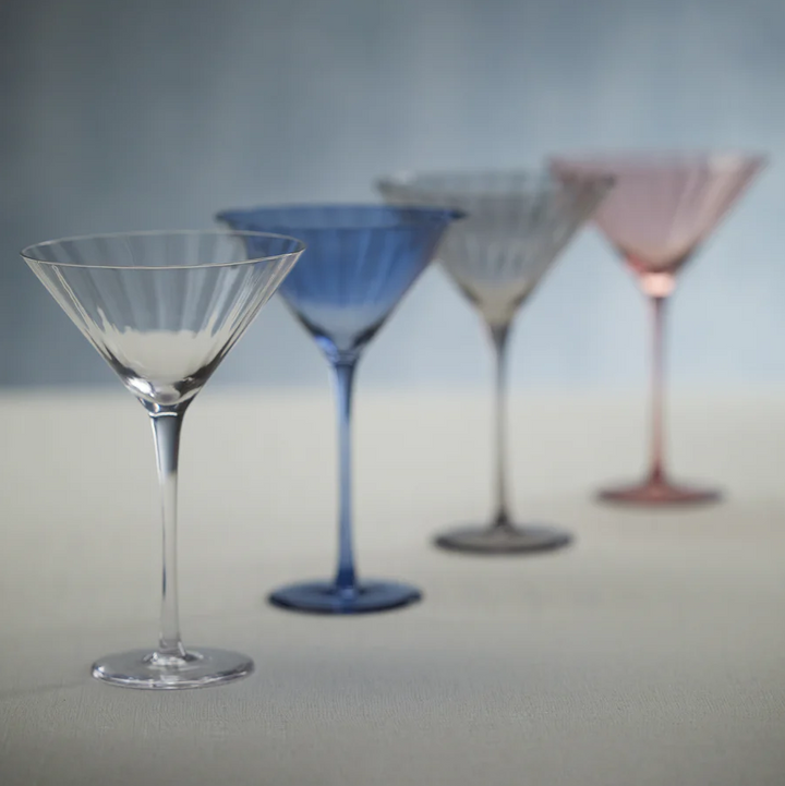 Madeleine Optic Martini Glass - 13 Hub Lane   |  Martini Glasses