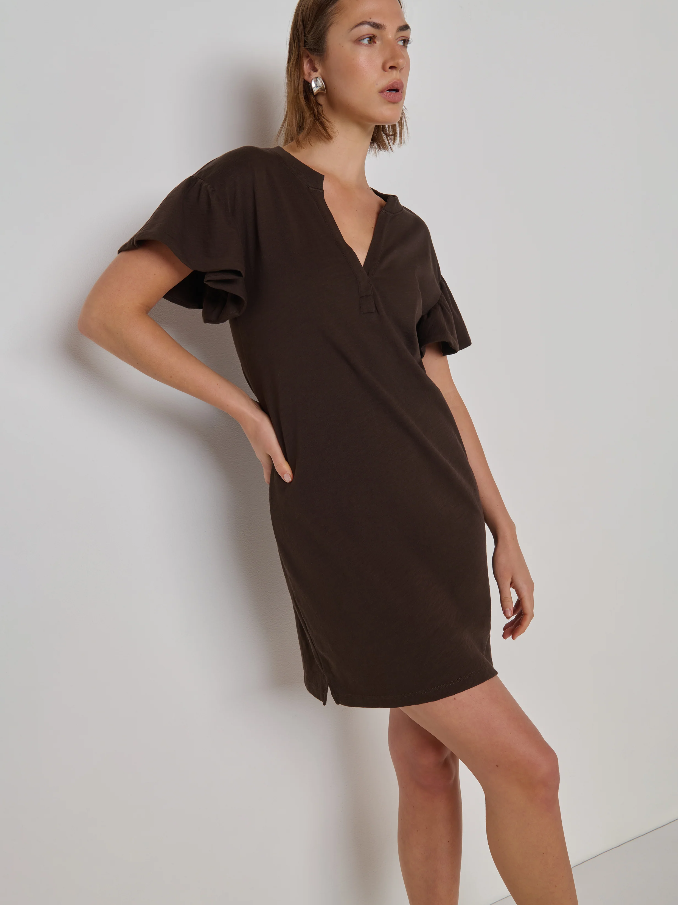 Nation LTD Savannah Mini Dress, Cocoa